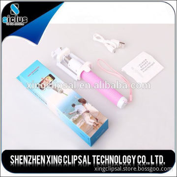 Colorful selfie stick for smart phones, extendable camera monopod selfie stick